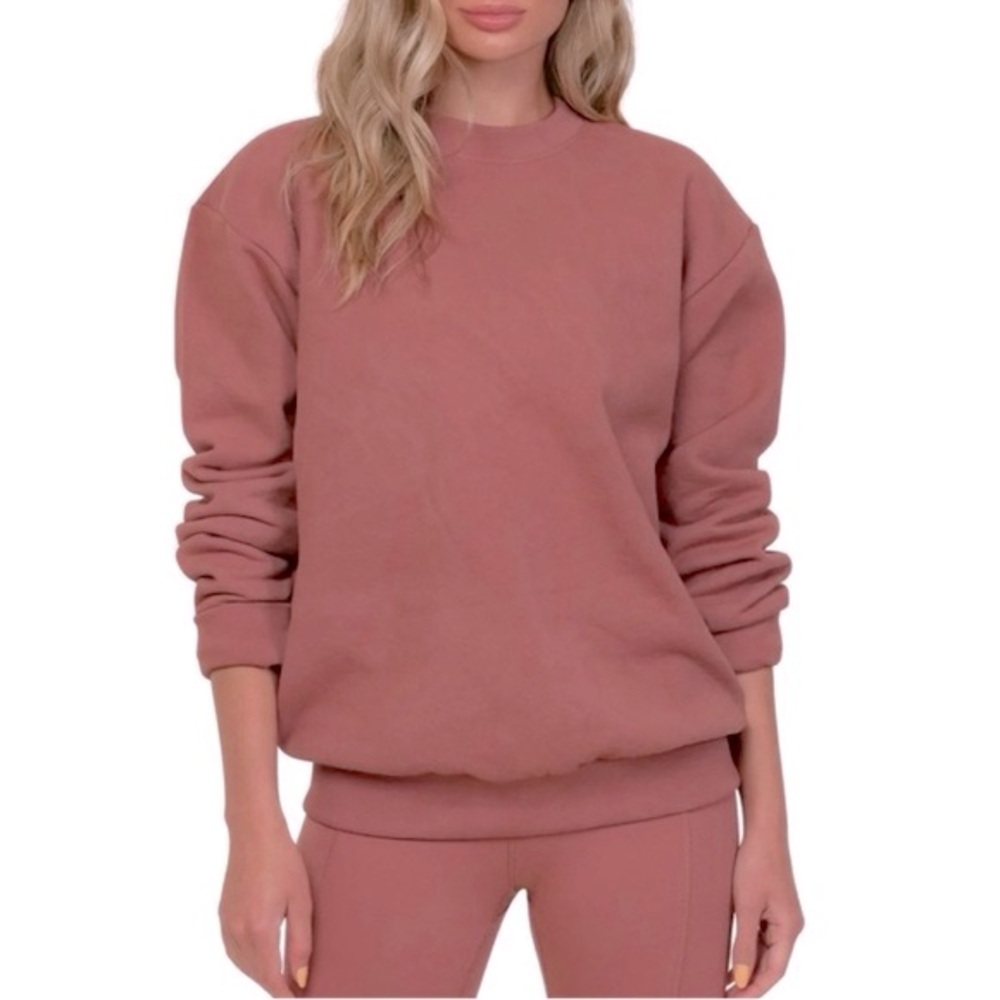 Morgan Stewart Terra Cotta Crew Neck Sweater